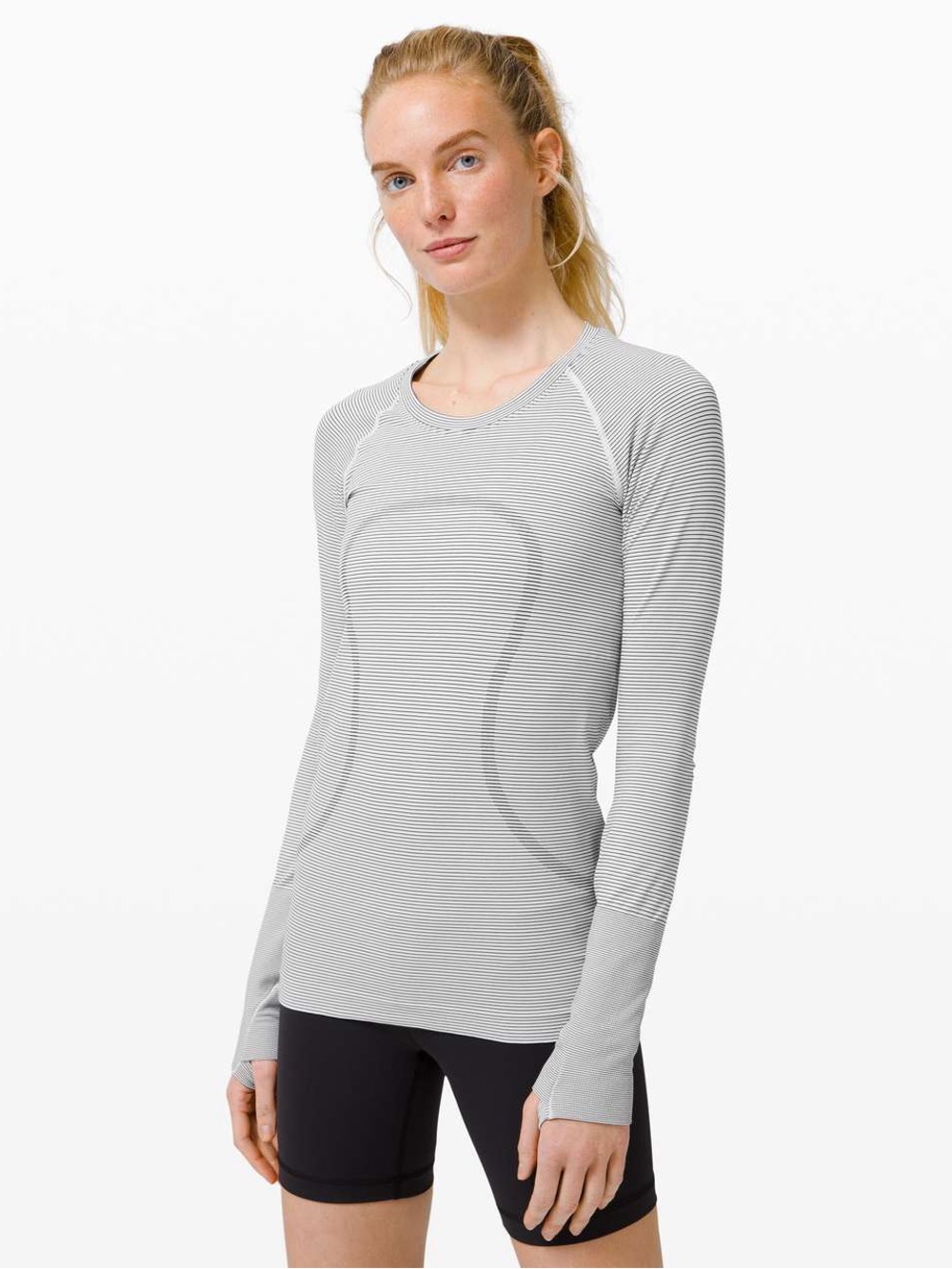 Lululemon Swiftly Tech Long Sleeve 2.0
Tempo Stripe White Black